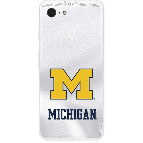 University of Michigan White Jersey Google Pixel 3 Skin